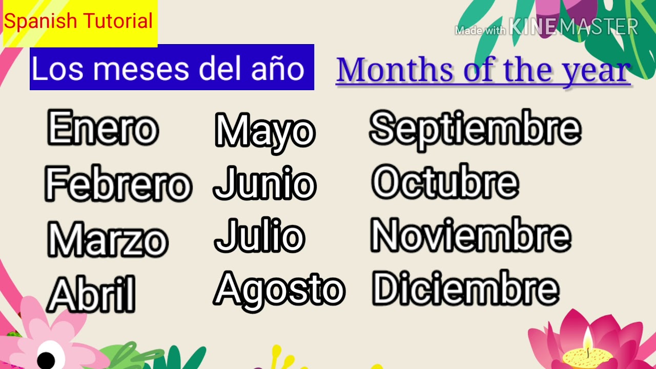 Learn The Months In Spanish Month Related Phrases YouTube Learn The Months In Spanish Month Related Phrases YouTube