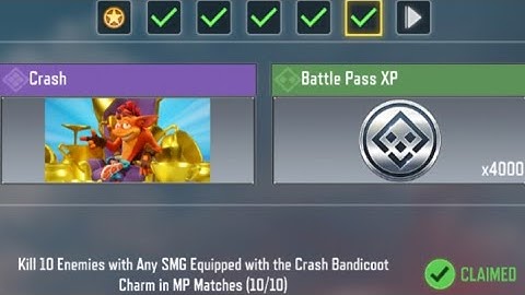 COD Mobile Kill 10 Enemies with Any SMG Equipped with the Crash Bandicoot Charm in MP Matches