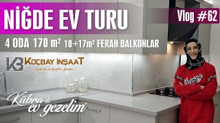 EV TURU 62. 4 ODA. 2 FERAH YAŞAM ALANI. YERDEN ISITMALI DAİRELER.KOÇBAY İNŞAAT SAKLIKENT NİĞDE