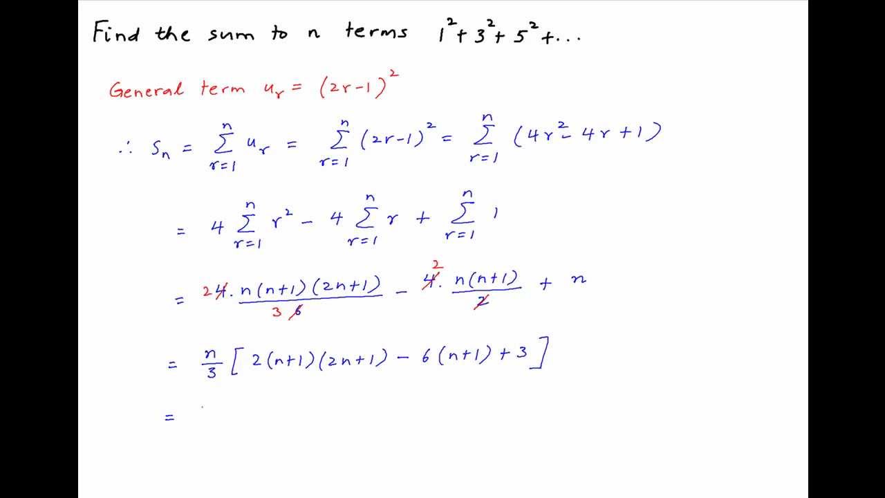 Find The Sum To N Terms 1 2 3 2 5 2 Youtube