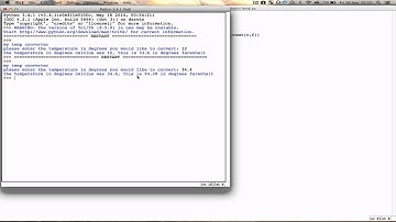 Basics of Python - how to make a temperature converter