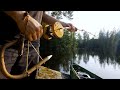 BUSHCRAFT SPINNING REEL AND ROD - SOLO OVERNIGHT - CATCH AND ROAST FISH ON SPIT