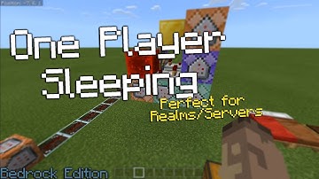 Minecraft: 1 Player Sleeping Command Tutorial(Ideal For Realms/Servers)