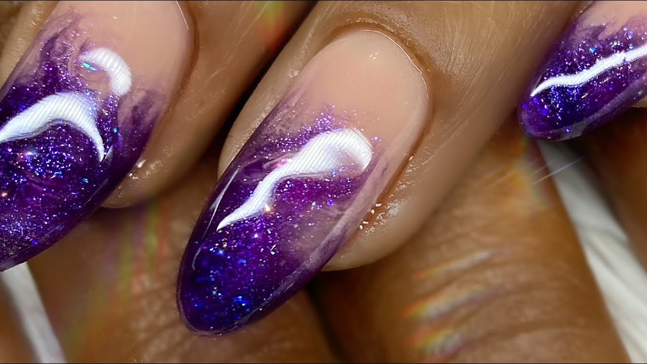 Purple Coffin Long Ombre set #pressonnails #fyp #nails #fashiontiktok ... |  TikTok