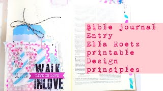 Bible journal Entry | Ella Roetz printable | Design principles