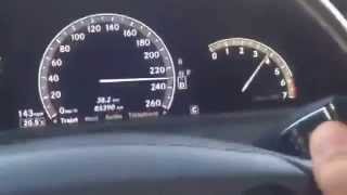 CL600  V12 0-250 km/h en mode confort