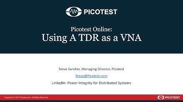 Using a TDR as a VNA