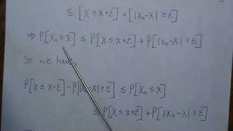Basic Limit Theorems (2/11): Convergence in probability implies convergence in Distribution
