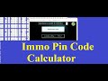 Immo Pin Code Calculator