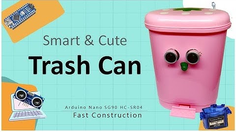 Automatic and Smart Trash Can by Arduino Nano HC-SR04 SG90 with multi-functional programming
