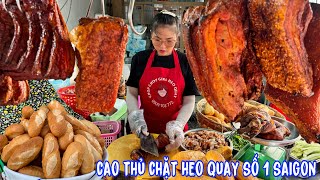 🟢Sài gòn nắng cháy da LYLY chặt liên tiếp cả chục cái giò heo quay toát mồ hôi