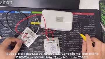 Cách 2 Hướng dẫn đấu nối công tắc không làm phiền và mời dọn phòng Simon 70E612   D701024   45002