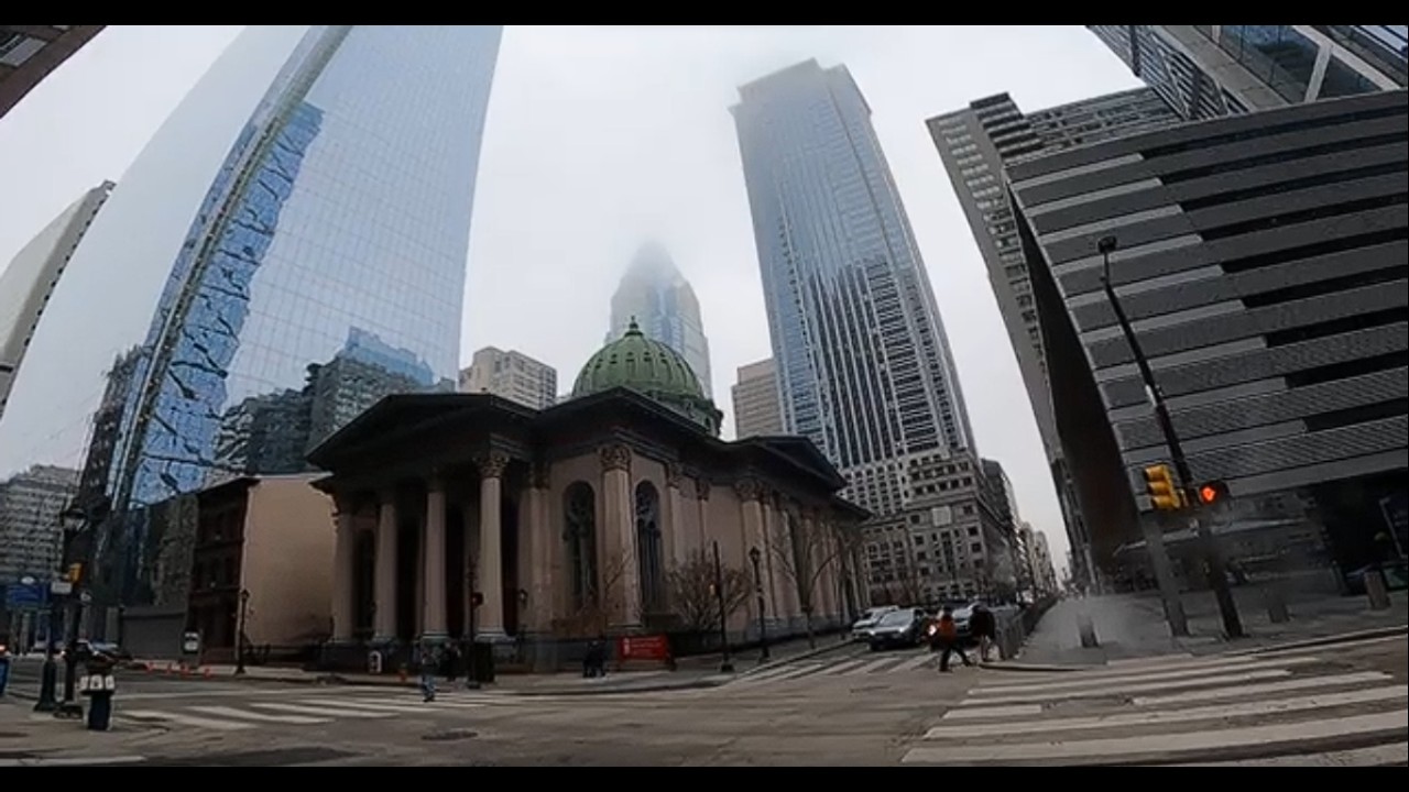 Mid-Morning ASMR Walk **Cloudy Skies ** Downtown Center City Walkabout ** Philadelphia PA [4K]