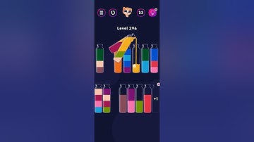 Get Color Bottle Game level 296 #bottlegame #pggaming