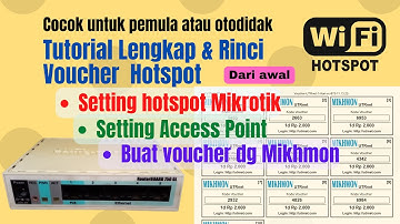 Setting hotspsot Mikrotik hingga buat voucher Mikhmon