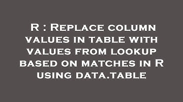 R : Replace column values in table with values from lookup based on matches in R using data.table
