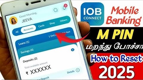 HOW TO RESET MPIN IN IOB MOBILE BANKING | #Sbo #sbotvm #workfromhome #iob