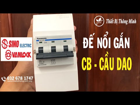 Video ĐẾ NỔI GẮN CB SINO 4CC3 | HỘP CHỨA 3 MCB GẮN NỔI SINO... - youtube