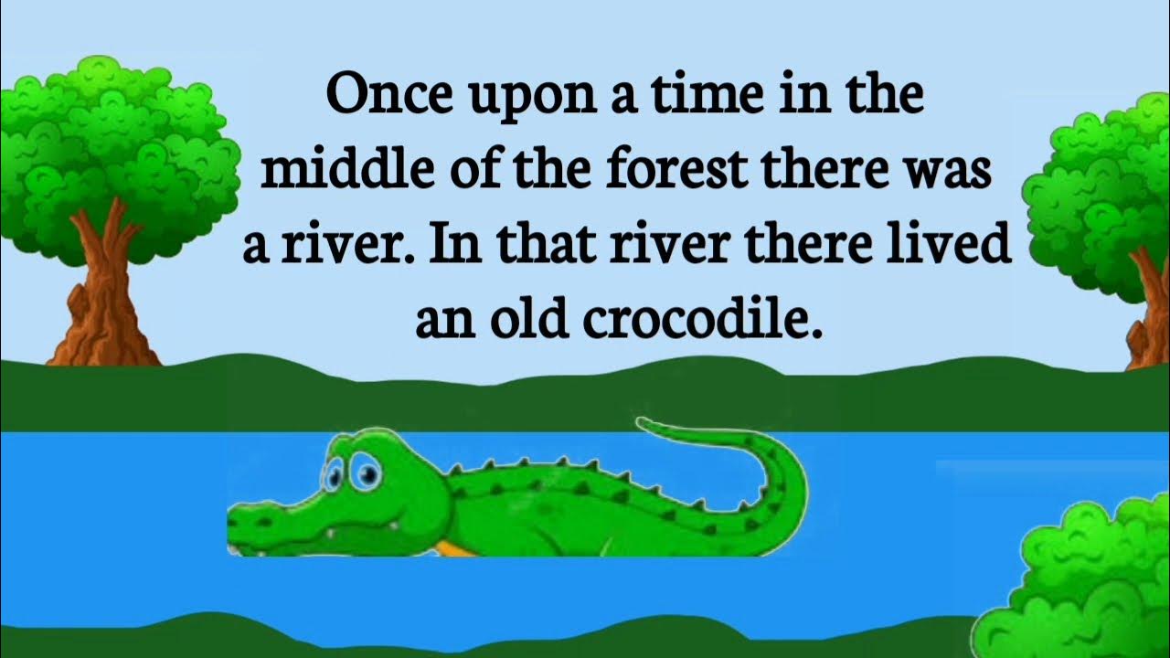 Story in English, The Crocodile and the Monkey, Story English