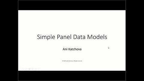 Simple Panel Data Models