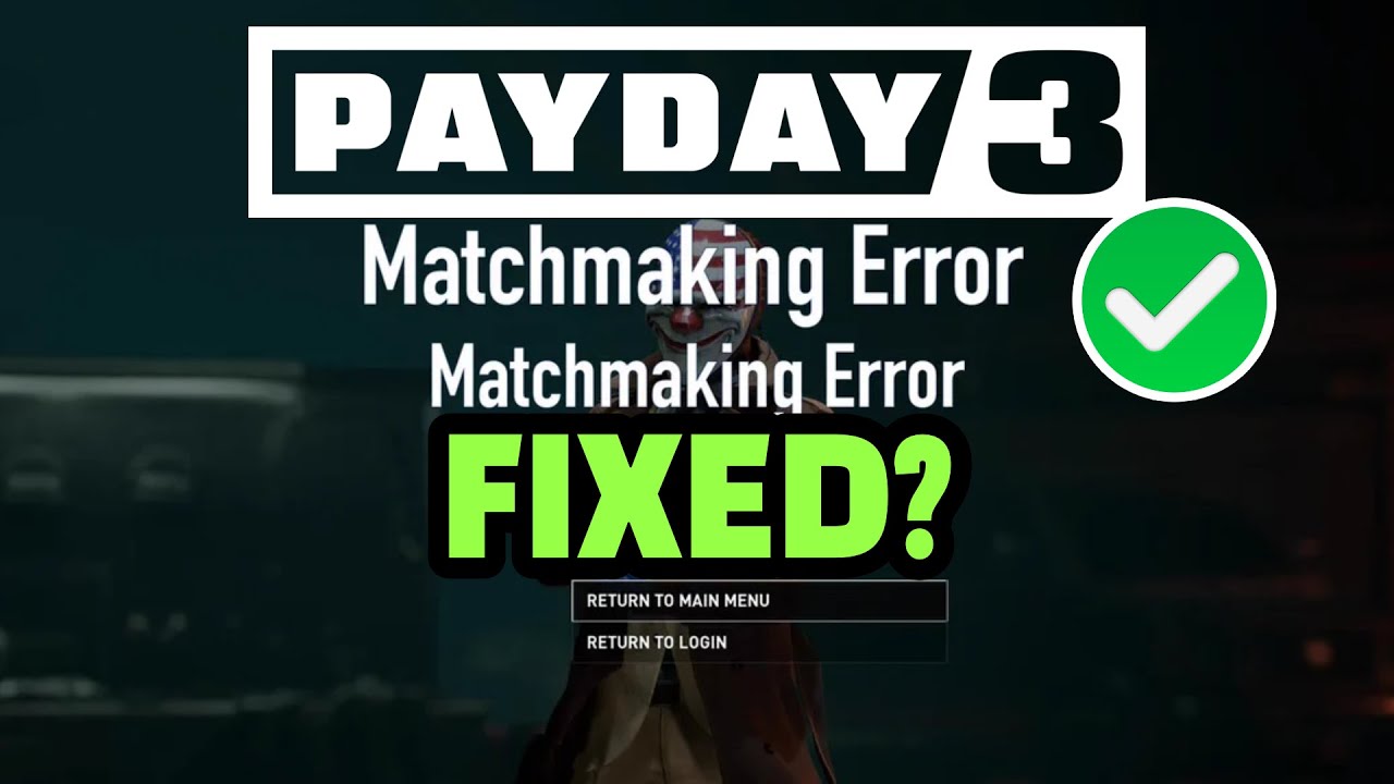 How To Fix Payday 3 Login Error (Can't Log In)