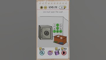 Brain test Level 272  We must open this vault