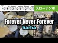 Forever Never Forever【ドラム楽譜 スローテンポ】harha