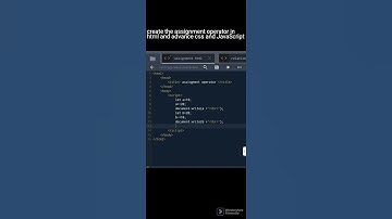 #shortvideo To create the assignment operator in html advance css and javascript