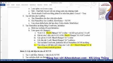 Phần 3.7 - Thực hành vòng lặp For   Next trong VBA