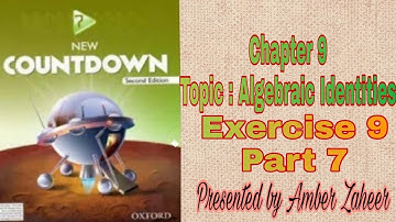 Countdown Mathematics 2nd Edition || Grade 7th || Part: 7 Chapter 9 || Exercise 9
