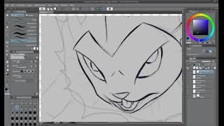 Vaporeon Digital Sketch & Ink Timelapse