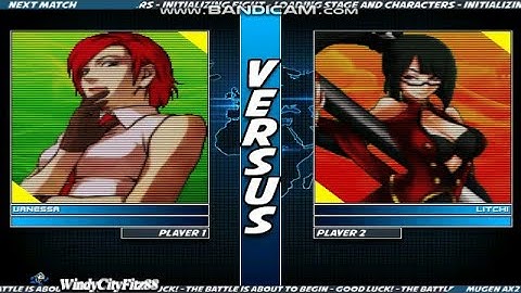 WCFITZ88 Mugen Battles | Vanessa (KOF) vs Litchi (BlazBlue) - WCFITZ88 Match Ups