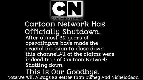 Cartoon Network-Official Shutdown 8 August 2024.
