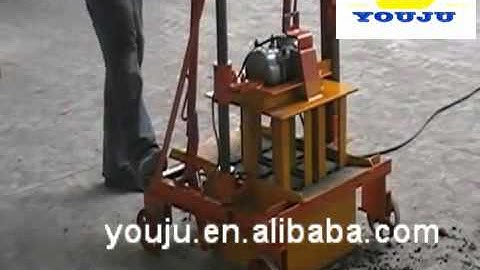 small business QMJ2-45  mobile concrete hollow block machine