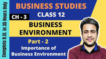 Business Environment | Class 12 | Business Studies | Chapter 3 | Part 2 | Importance