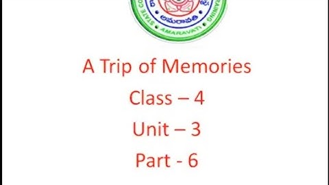 Part 6 A Trip of Memories Unit 3 Class 4 Detailed explanation of the lesson Part 6