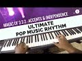 Tresillo Rhythm Pattern (3 3 2) with vi IV I V Chord Progression (Pop Piano Tutorial)