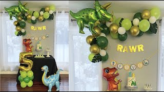 HOW to make a Dinosaur balloon garland 🎈 - Sugarella Sweets Party