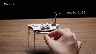 DIY　ミニチュア　ドールハウス　手作りキット コンソールテーブル　L-009　miniature dollhouse kit