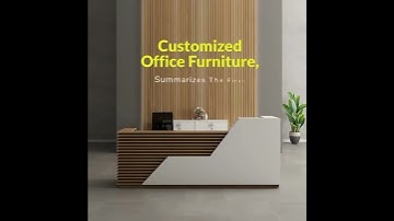 Modern Design Reception Desk   Modern Office Furniture in Dubai   MR Furniture