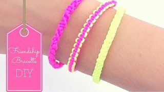 Diy friendship bracelets (easy) hi! how are you? in today's video i'm
going to show you make 3 different using the same technique: square
kn...