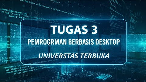 Tugas 3 Pemrograman Berbasis Desktop Universitas Terbuka | Membuat Program Java Manajemen Restoran
