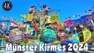 Münster Kirmes 2024 /Walking tour in Münster,Germany #citytours #germanytourism 4k HDR