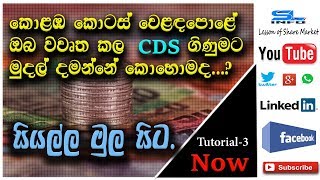 කොටස් වෙළදපොලට සල්ලි දාන්නේ කොහොමද  Sri lanka stock Market, How to input Money 