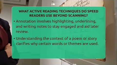 What Active Reading Techniques Do Speed Readers Use Beyond Scanning? - The Prose Path
