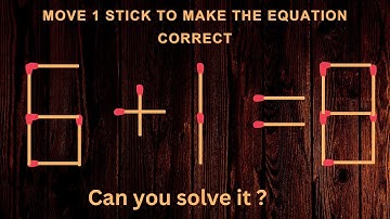 Turn the wrong equation into correct, #puzzle #matchstick #matches #mathtrick #mindtest #mathpuzzle