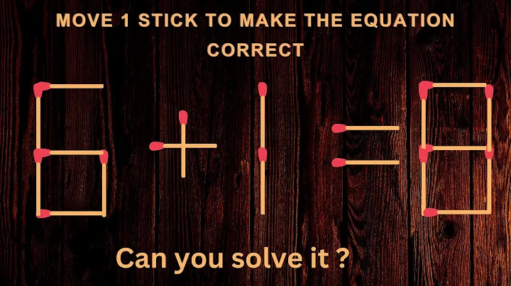 Turn the wrong equation into correct, #puzzle #matchstick #matches #mathtrick #mindtest #mathpuzzle