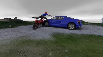 Virtual CRASH 4 | Point Cloud Import | Motorcycle Crash Simulation