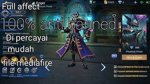 Script skin epic Roger PHANTOM PIRATE full efect + voice +background password in video.