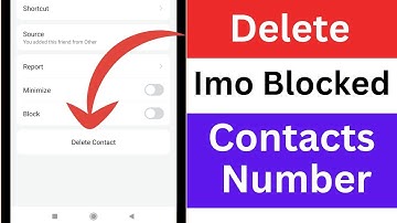 How to Delete Imo Blocked Contacts Number | Remove Imo Block Contacts